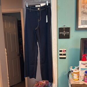 NWT Zenana Dark Blue Flare Jeans Size Medium